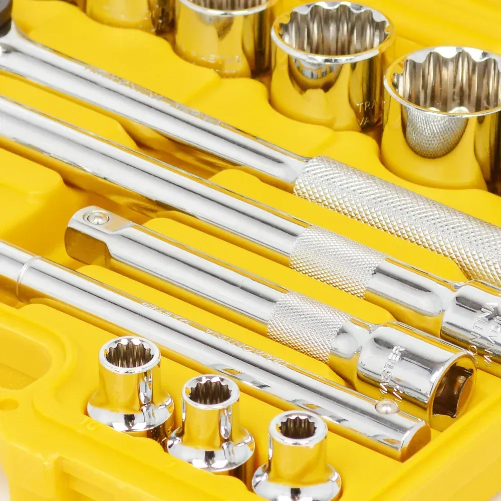 Jogo de Soquetes Estriados 1/2" 22 Peças Tramontina - Imagem 4