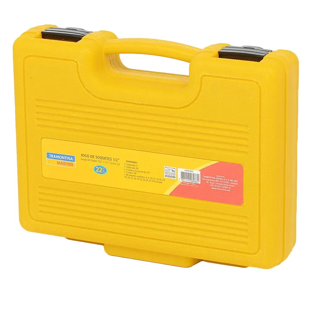 Jogo de Soquetes Estriados 1/2" 22 Peças Tramontina - Imagem 5