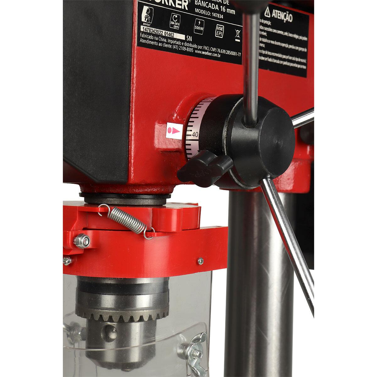 Furadeira de Bancada 9 Velocidades 1.700rpm 500W Biv Worker - Imagem 7