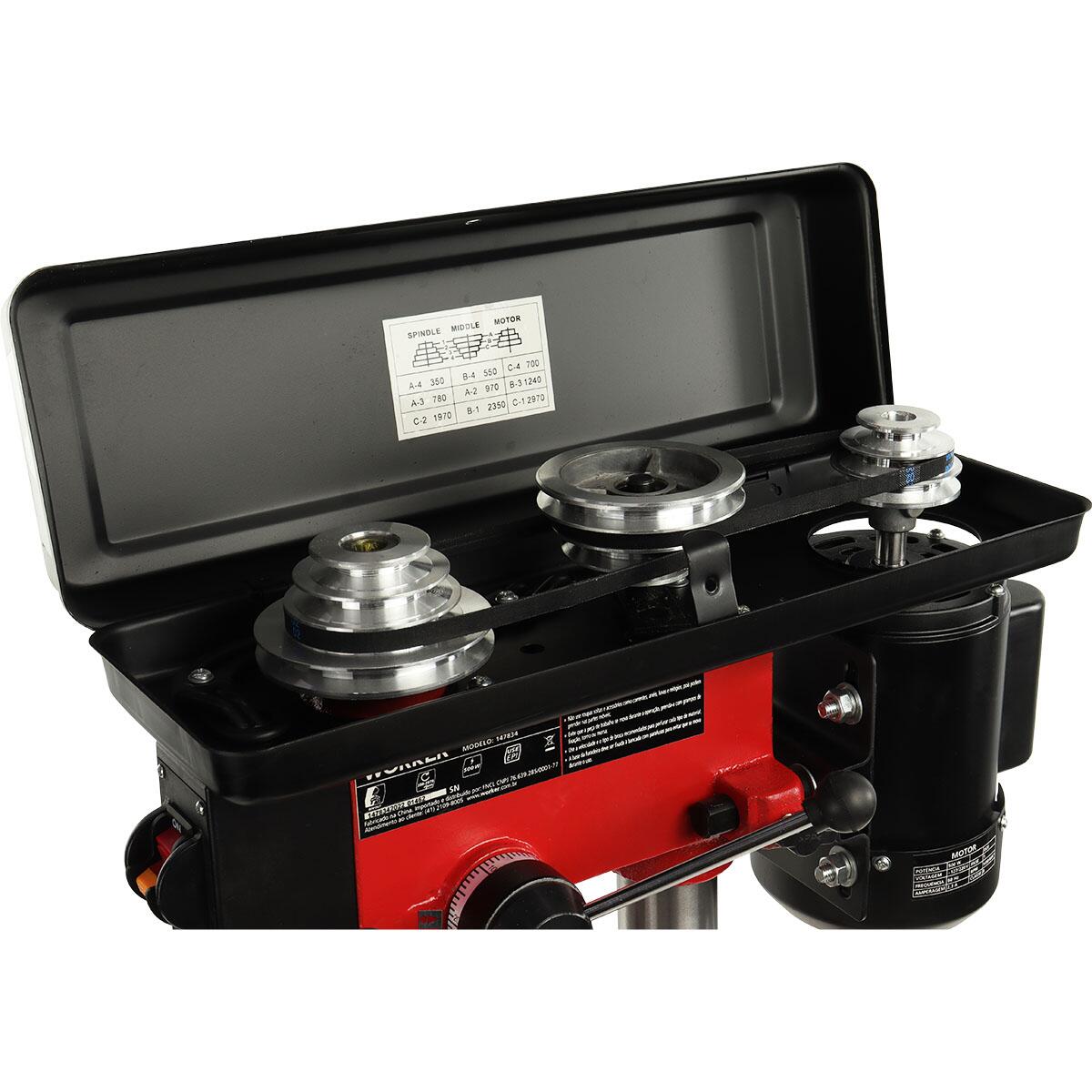 Furadeira de Bancada 9 Velocidades 1.700rpm 500W Biv Worker - Imagem 8