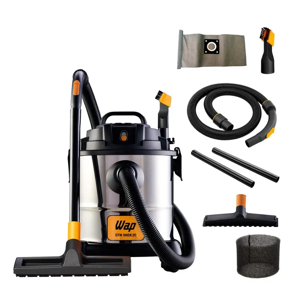 Aspirador de Pó e Água GTW Inox 20 20L 1600W Wap