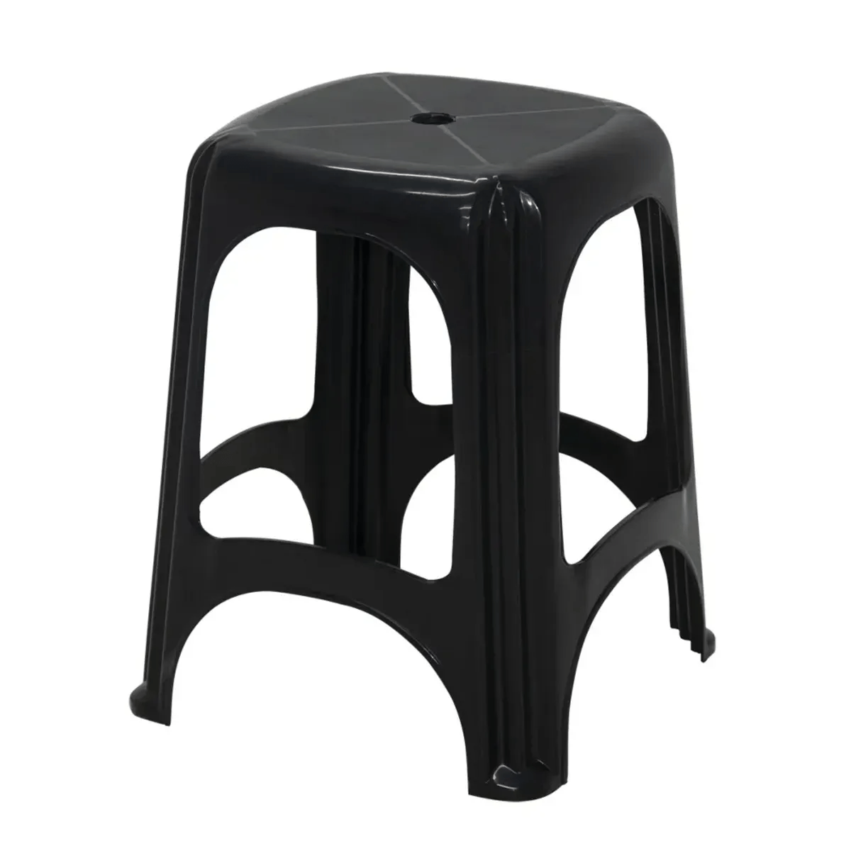 Banqueta Niterói Plástica Preta 100Kg Tramontina