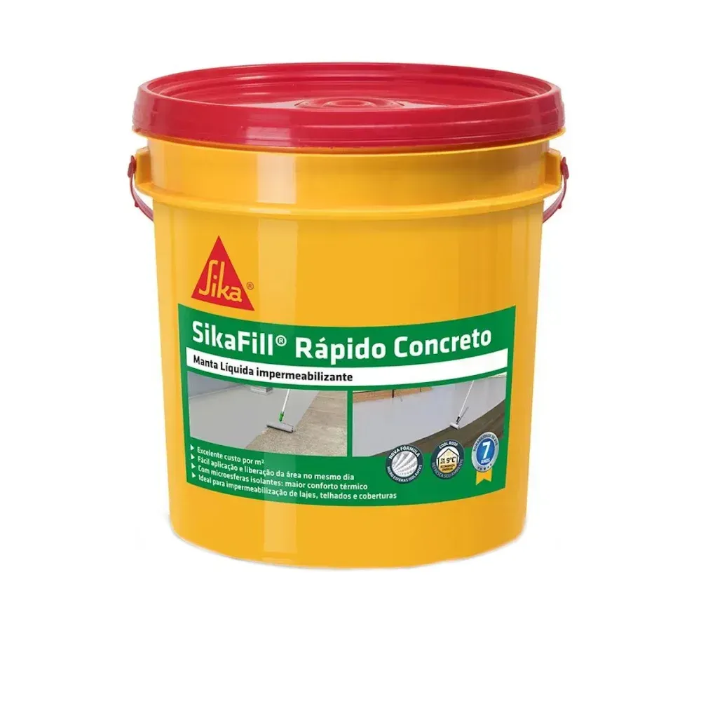 Impermeabilizante Acrílico Sikafill Manta Líquida Cinza 15Kg Sika