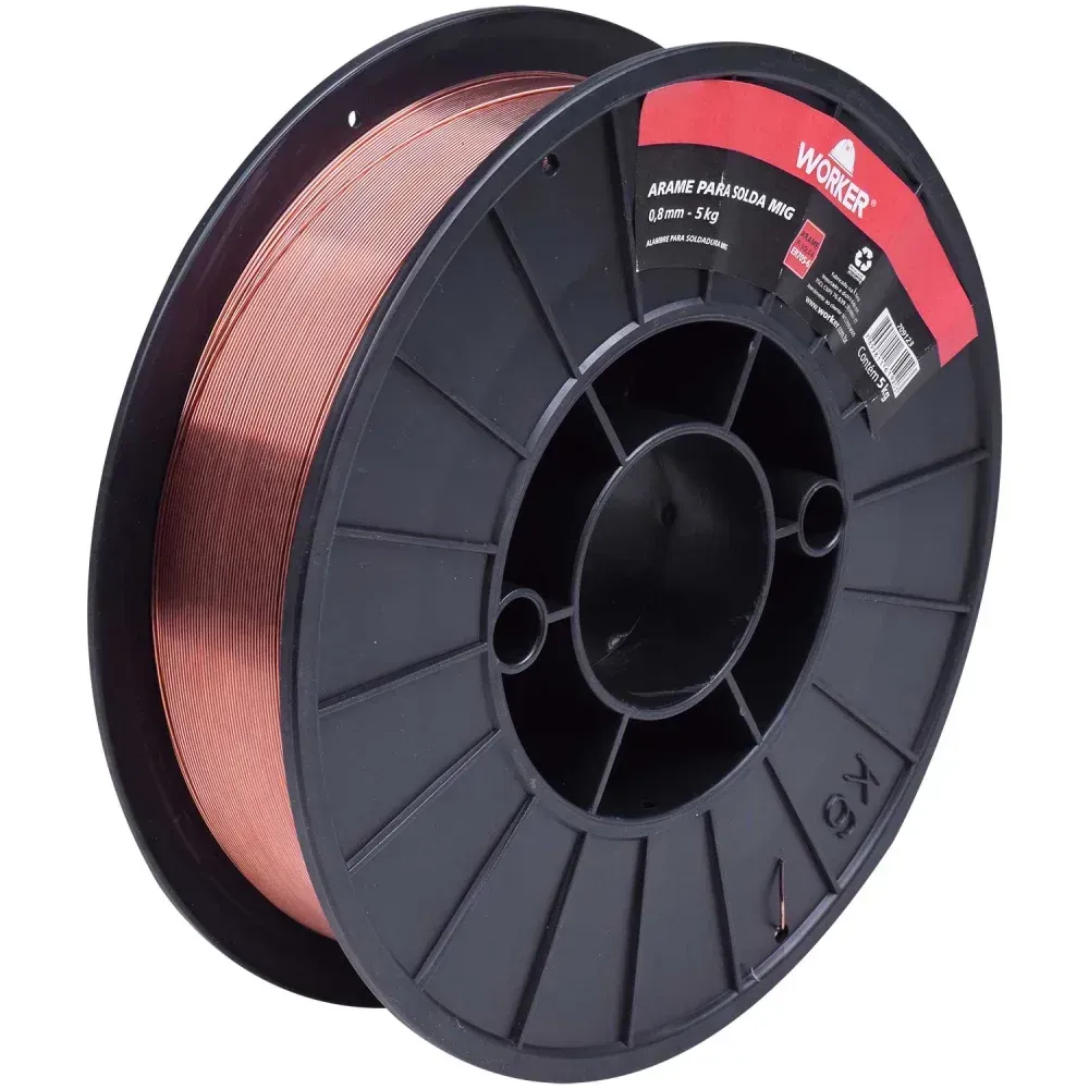 Arame de Solda Mig 0,8mm 5Kg Worker