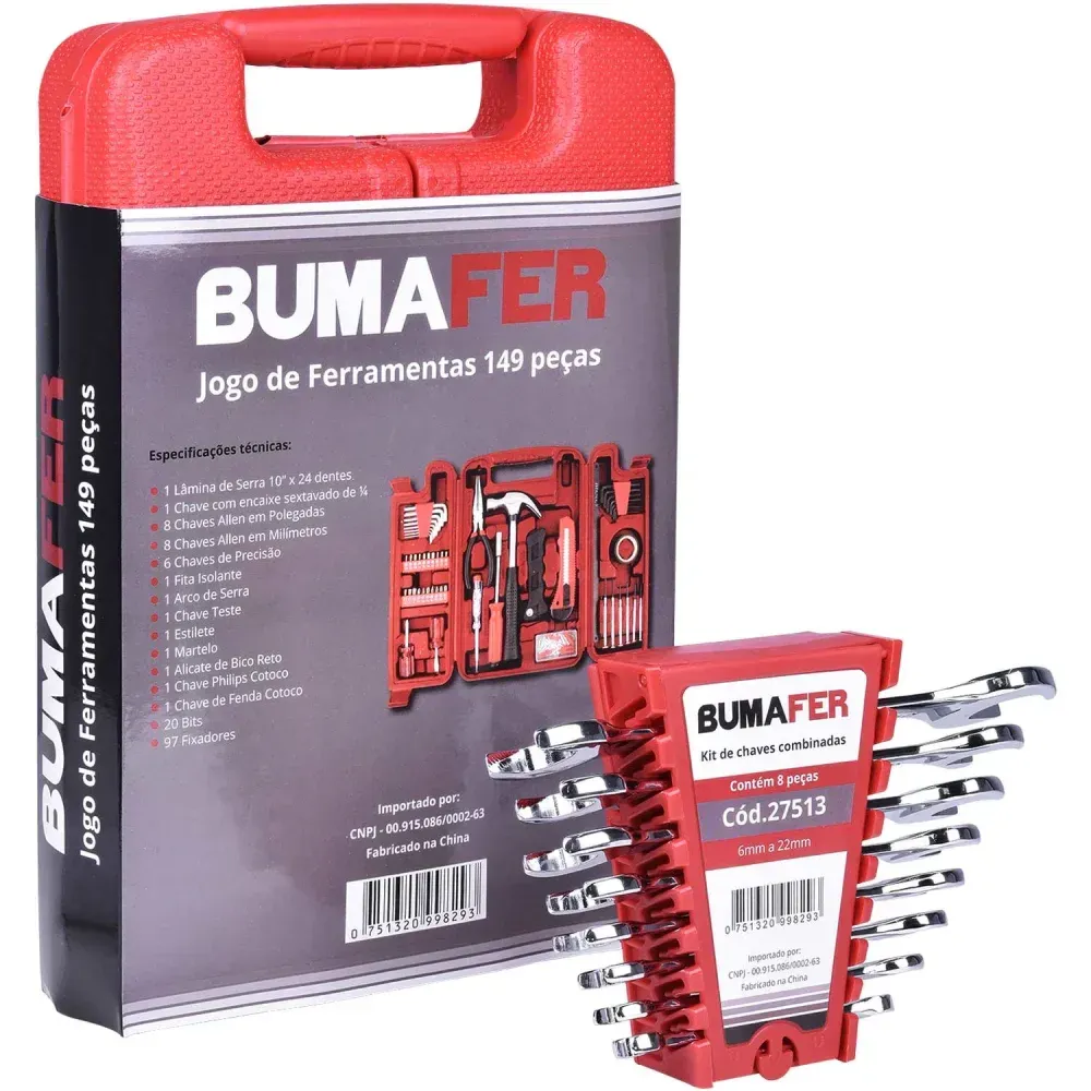 Jogo de Ferramentas Maleta 149 Peças Bumafer - Imagem 2