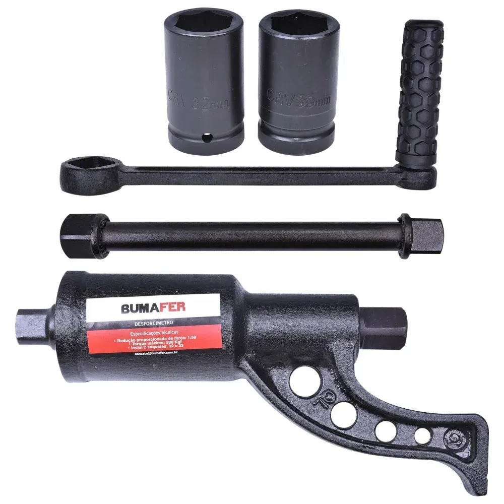 Desforcímetro Multiplicador de Torque DT-B01 580Kgf com 2 Soquetes Bumafer - Imagem 2