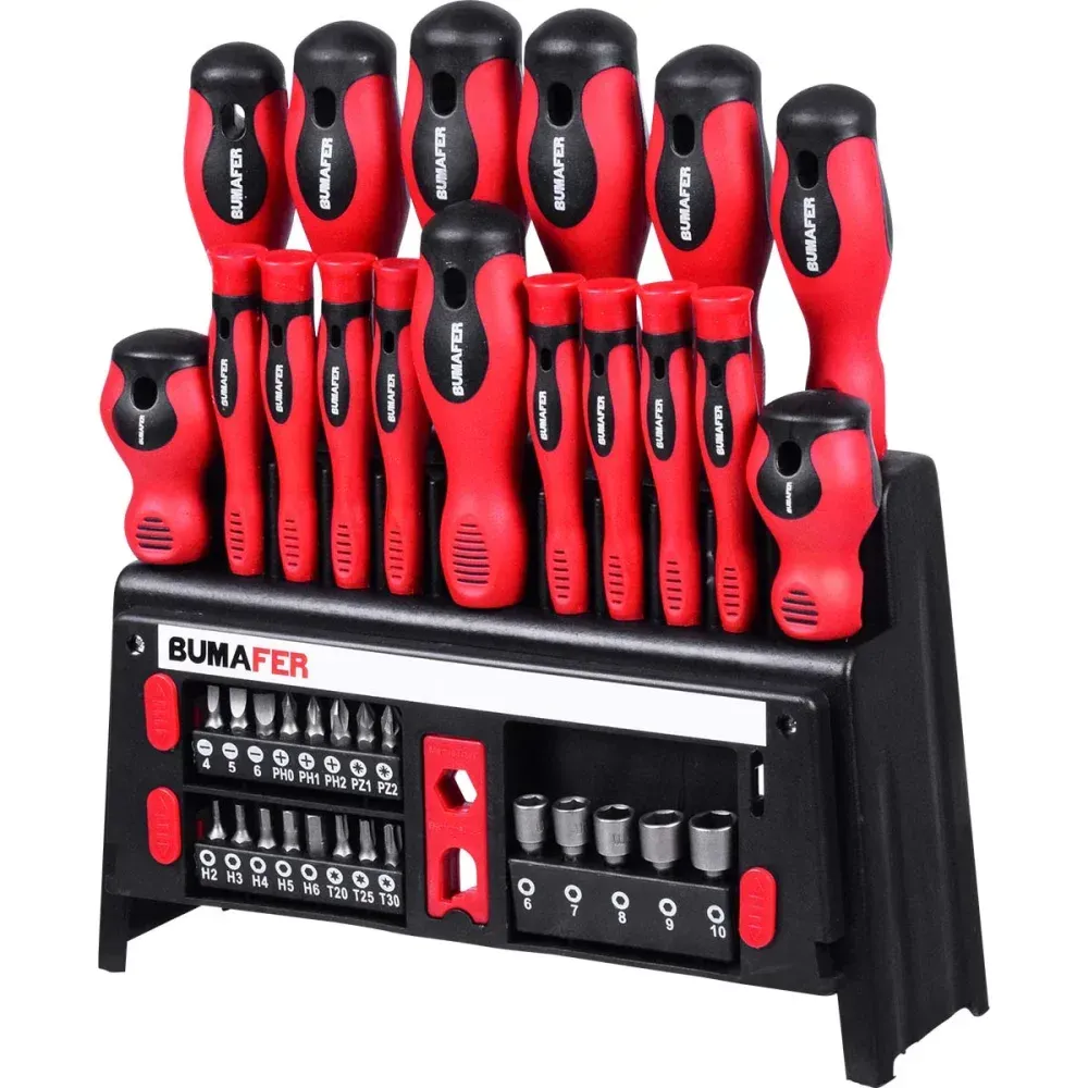 Jogo de Chaves de Fenda Philips e Bits 39 Peças Bumafer - Imagem 2