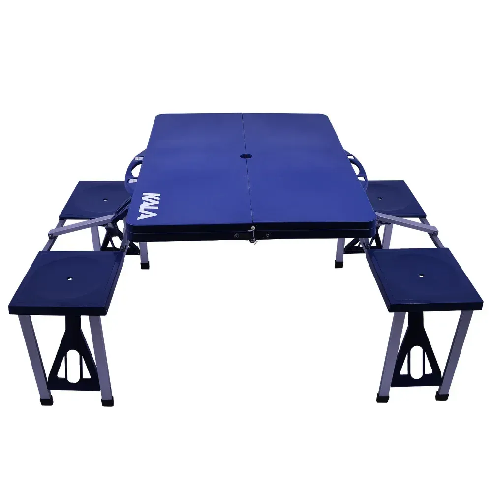 Mesa Dobrável Modelo com 4 Banquetas Alumínio Kala