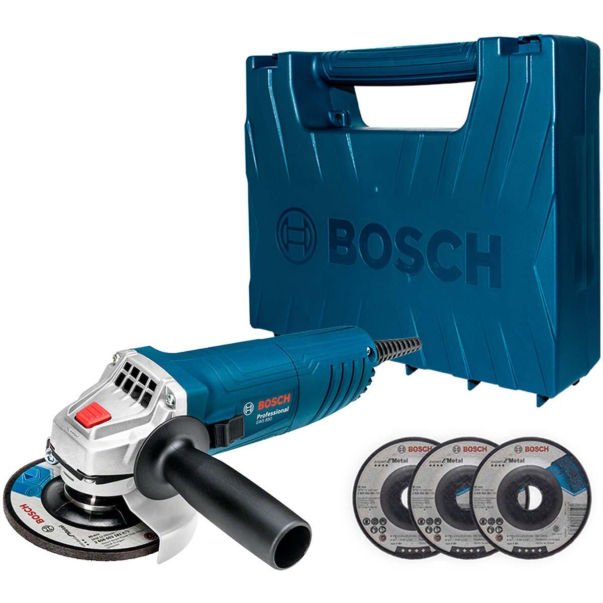 Esmerilhadeira Angular GWS 850 850W 3 Discos Bosch