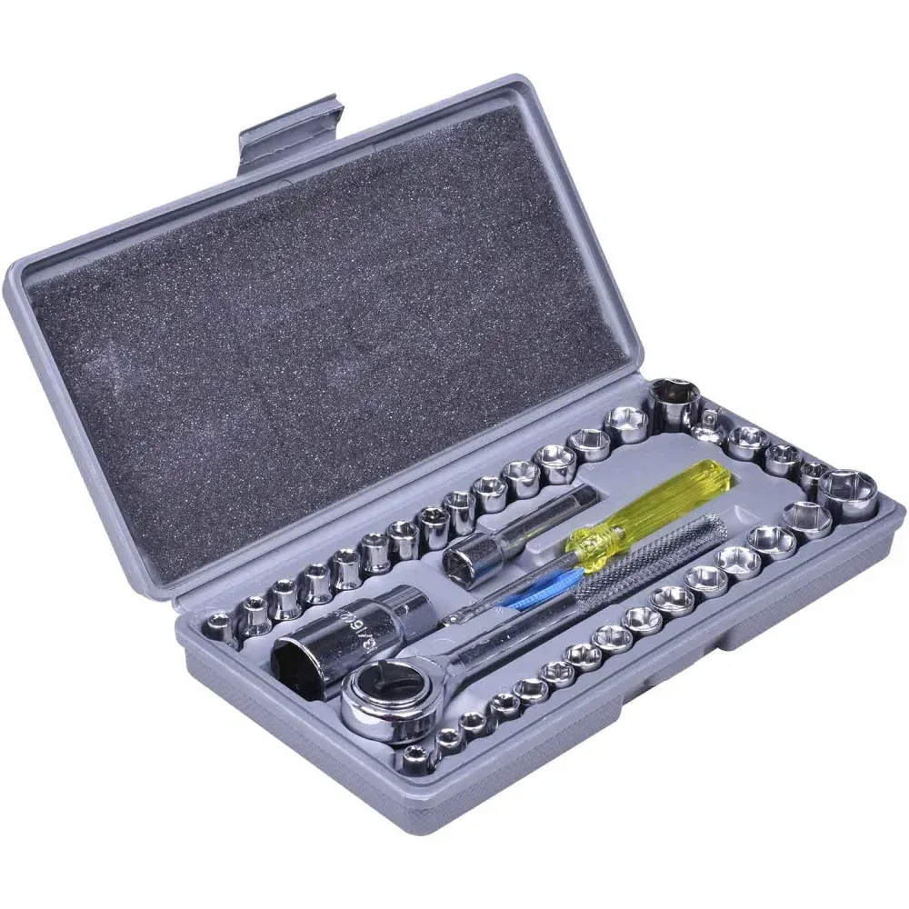 Jogo de Soquetes Sextavados com Catraca 40 Peças Bumafer - Imagem 3