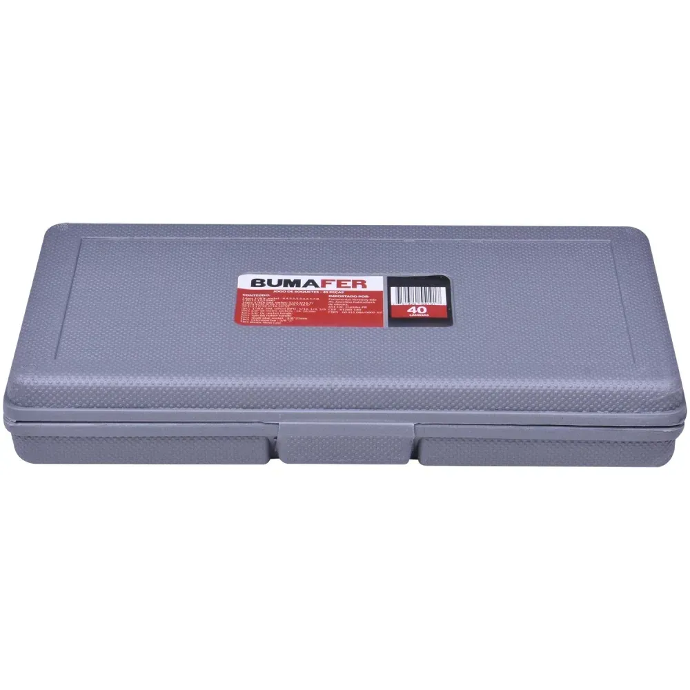 Jogo de Soquetes Sextavados com Catraca 40 Peças Bumafer - Imagem 5