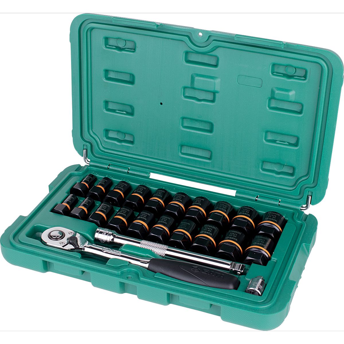 Jogo Soquete Impacto 1/4" - 3/8" 23 Peças Sata - Imagem 2