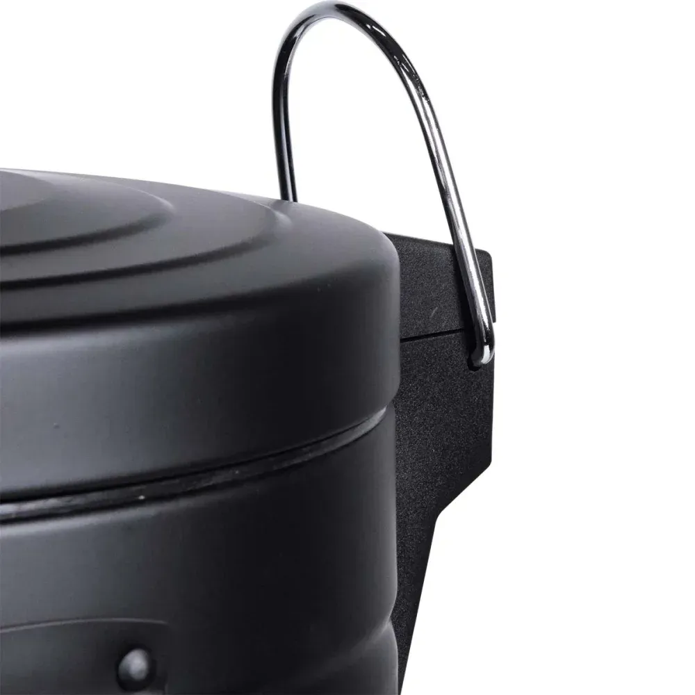 Lixeira Retrô Preta com Balde Removível 12L Kala - Imagem 4