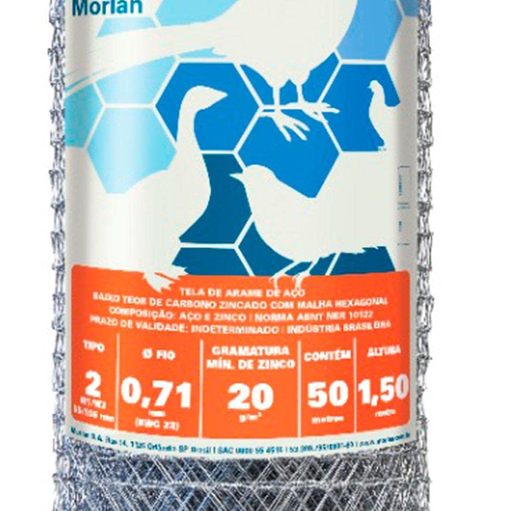 Tela Galinheiro Galvanizada Tipo 2 22x1,50 Morlan - Imagem 3