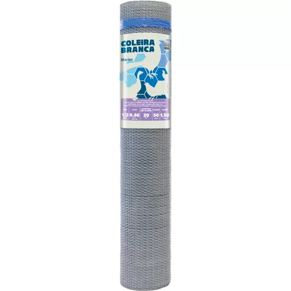 Tela Viveiro Galvanizada Coleira Branca Tipo 1/2 26x1,50 Morlan