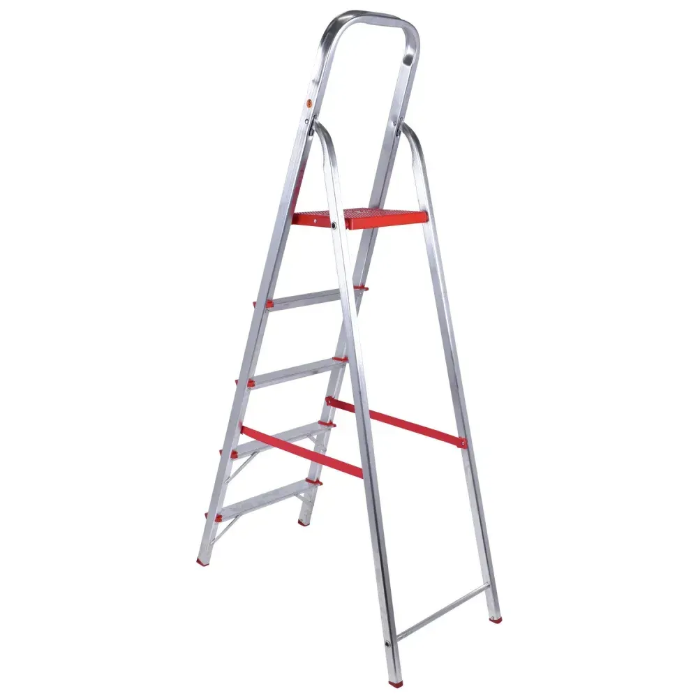 Escada de Alumínio Doméstica Com Alça 5 Degraus 120Kg Worker - Imagem 2
