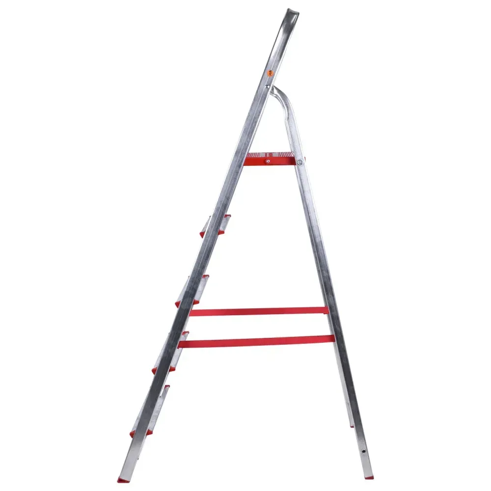Escada de Alumínio Doméstica Com Alça 5 Degraus 120Kg Worker - Imagem 4