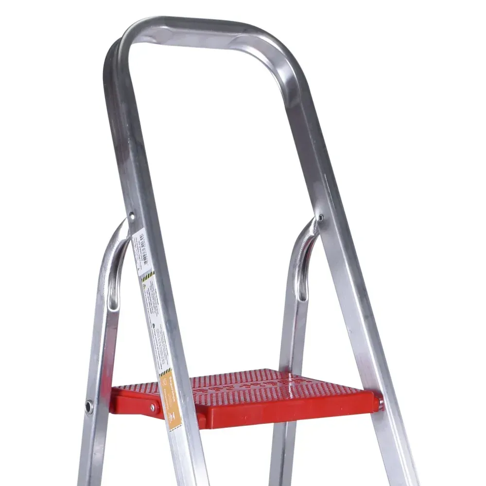 Escada de Alumínio Doméstica Com Alça 5 Degraus 120Kg Worker - Imagem 5