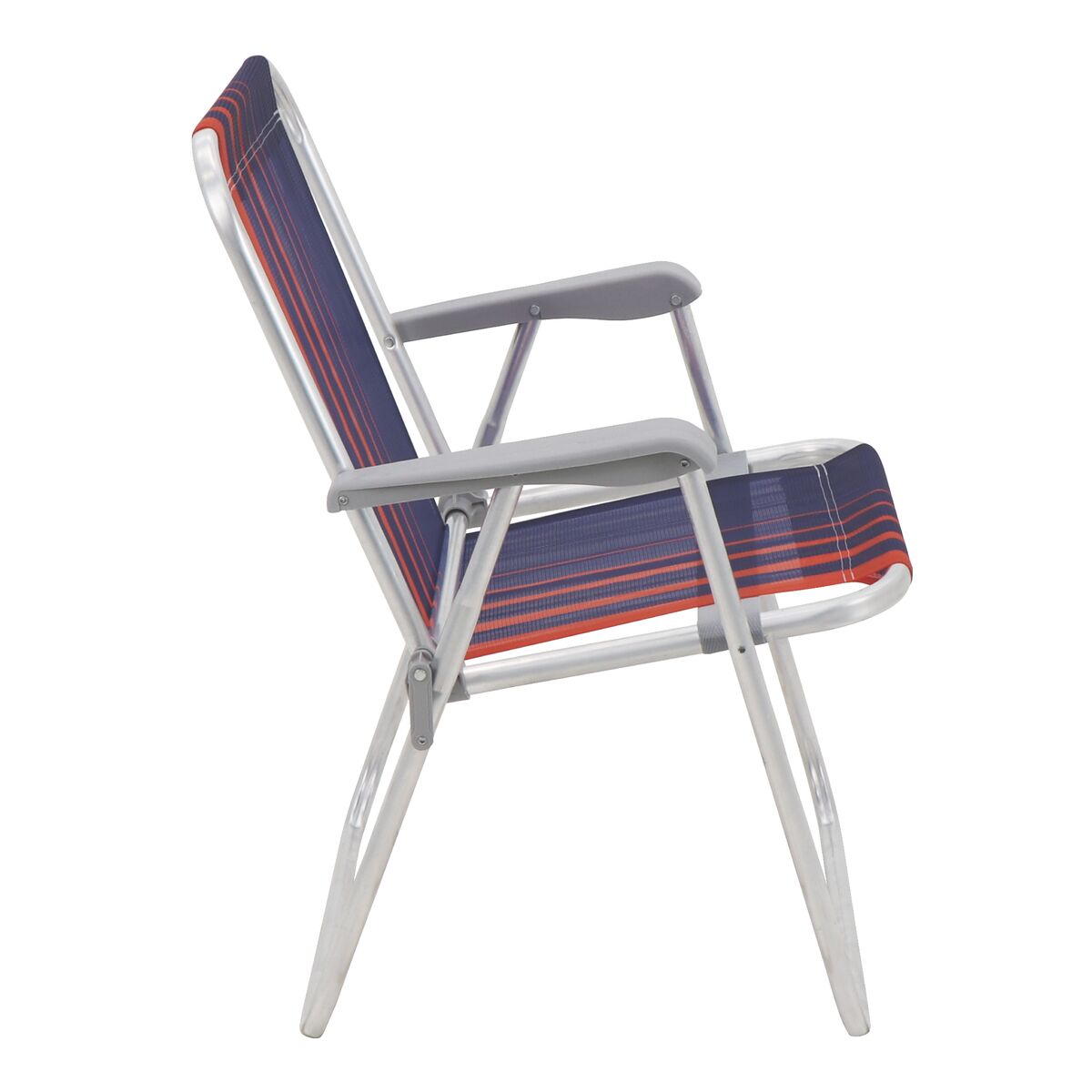 Cadeira de Praia Samoa Alta Azul Escuro com Laranja Tramontina - Imagem 4